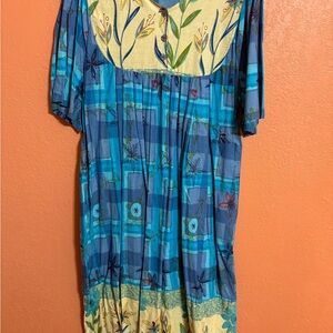 Floral Blue Maxi Dress